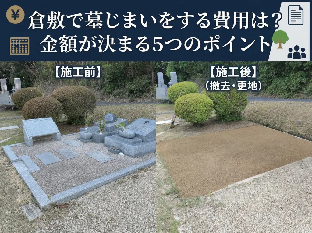 倉敷で墓じまいをする費用は？金額が決まる5つのポイント