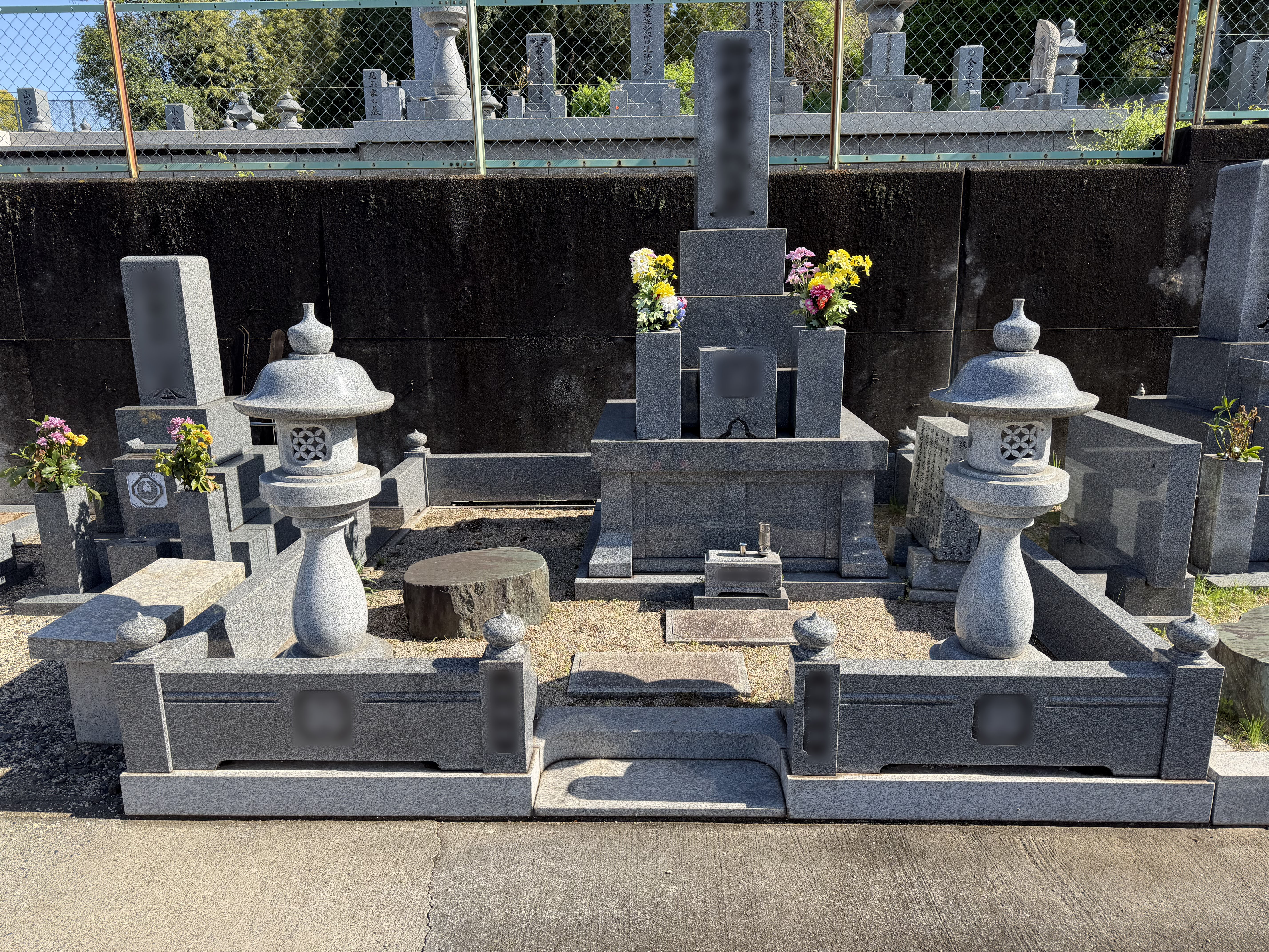 倉敷市内墓地の防草施工｜施工工程