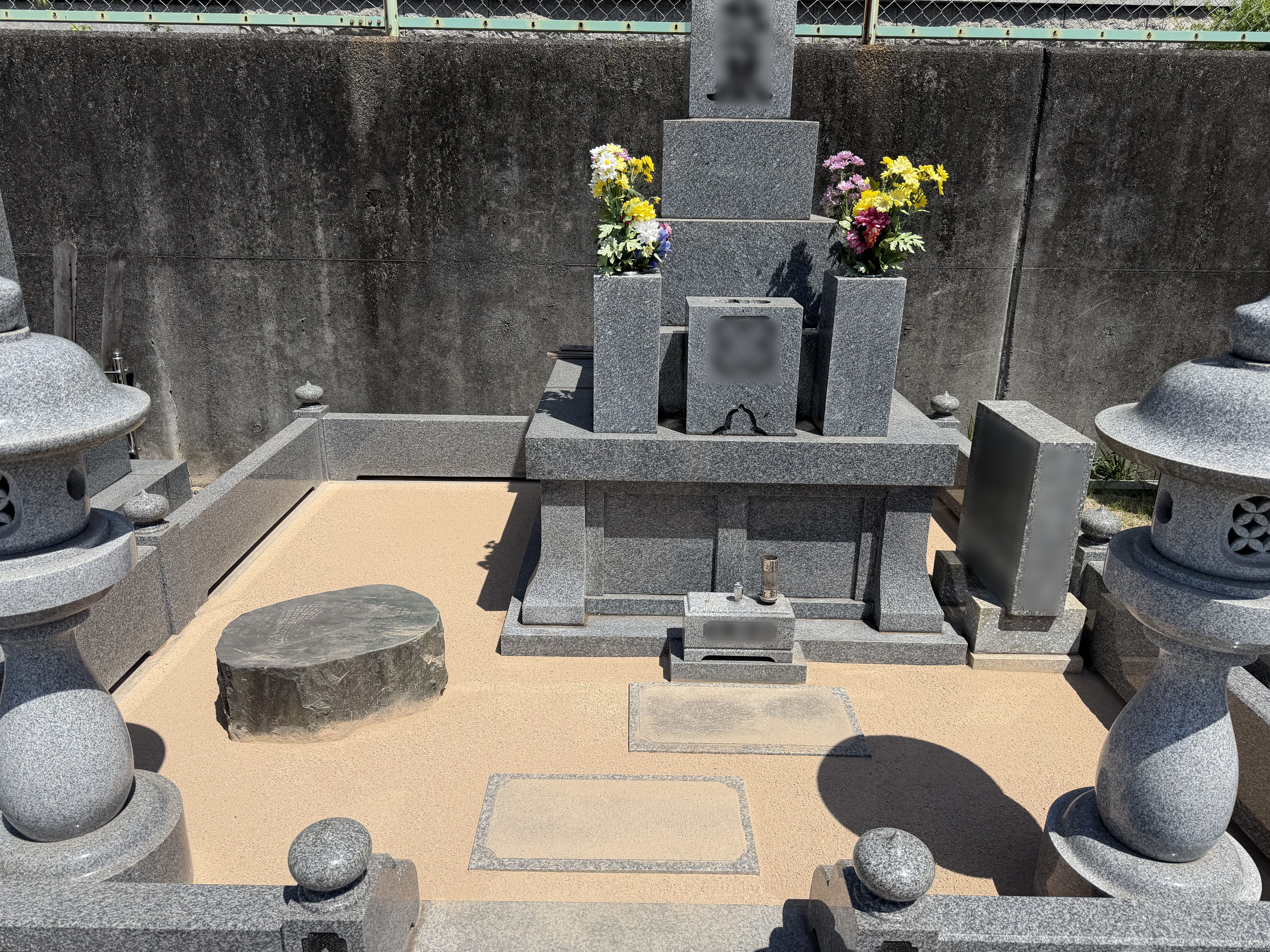 倉敷市内墓地の防草施工｜施工工程