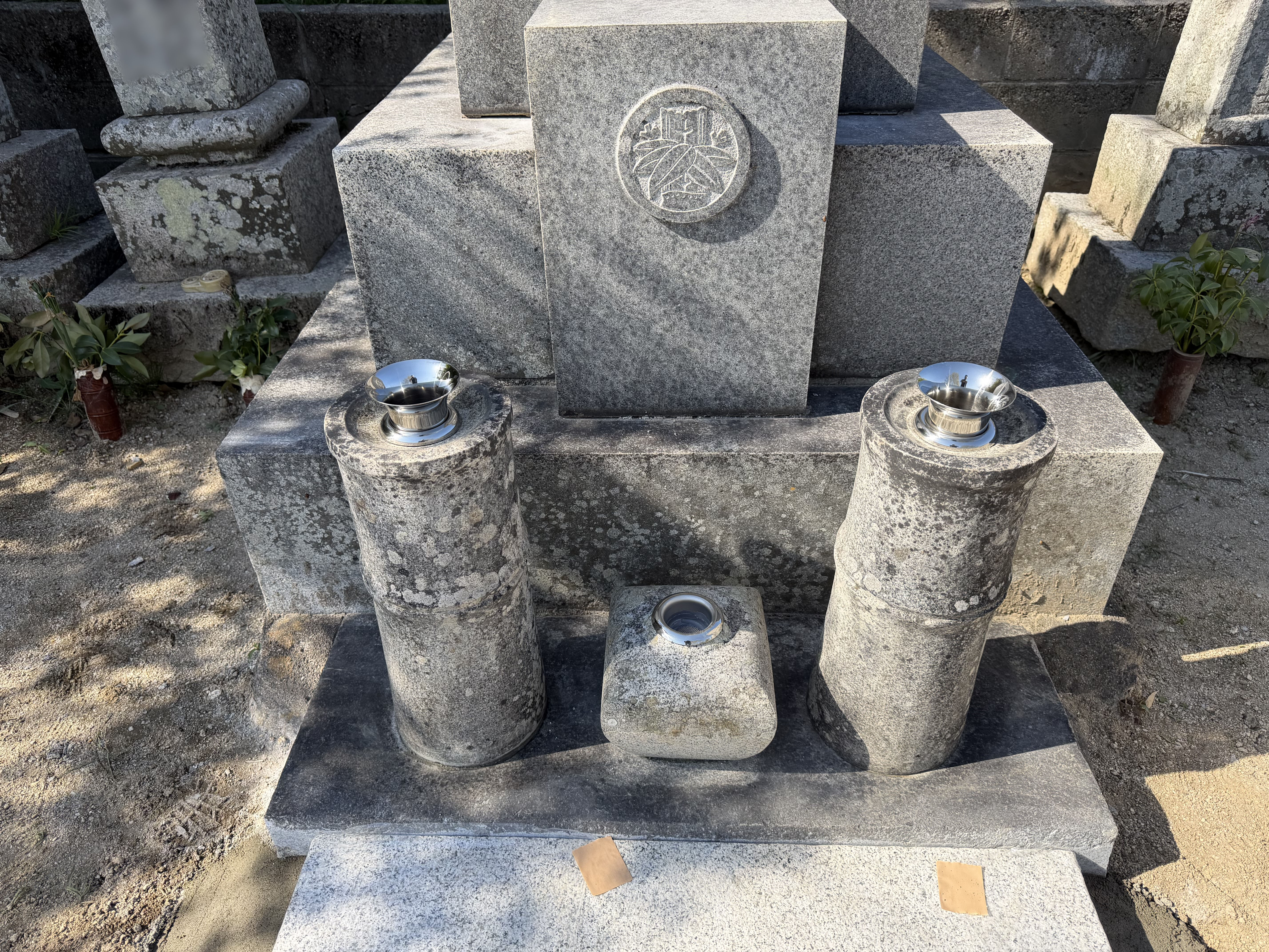 船穂町内墓地の修理・改修施工事例｜完成写真