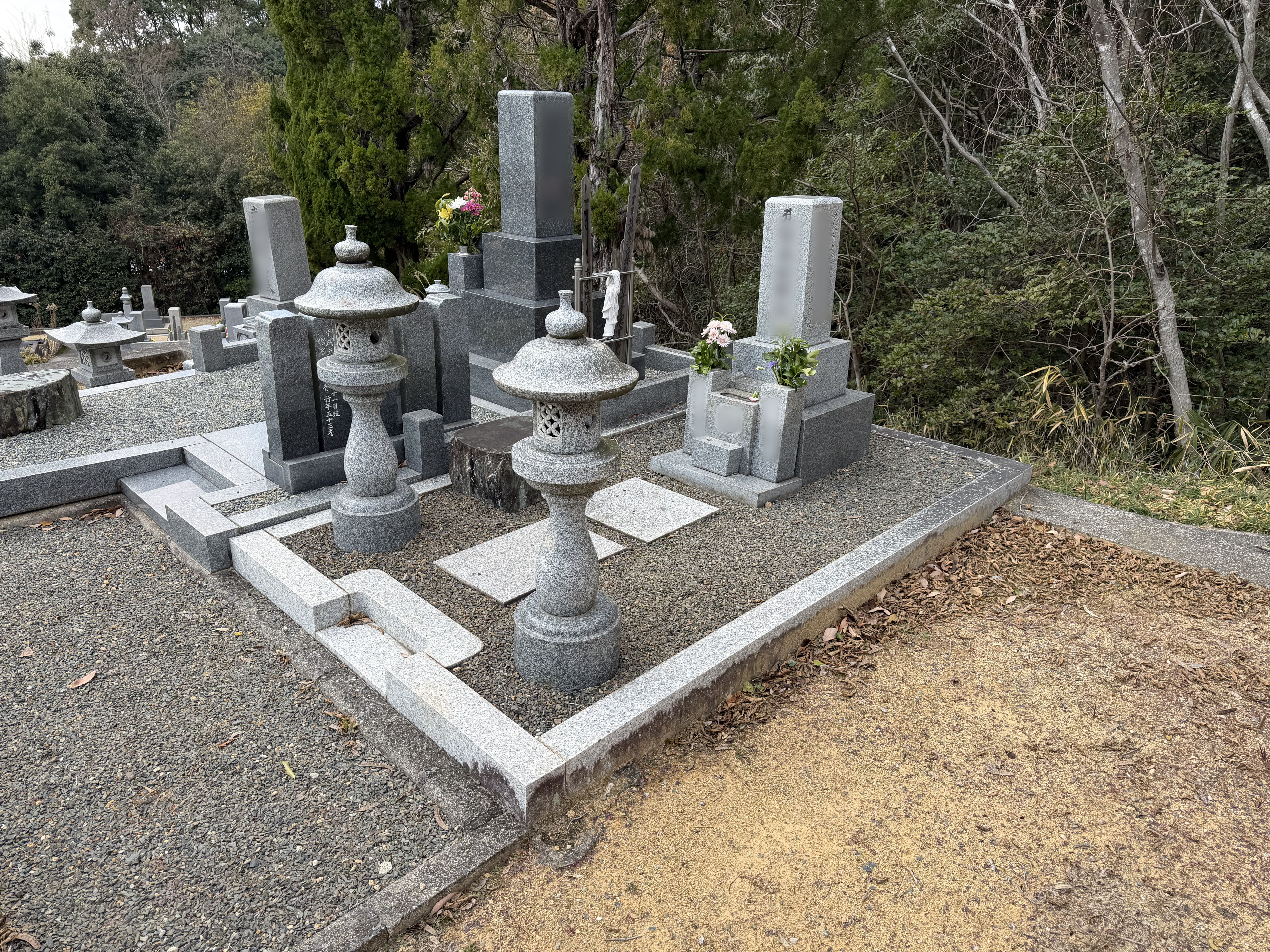 倉敷市酒津地内墓地の墓じまい施工事例｜完成写真